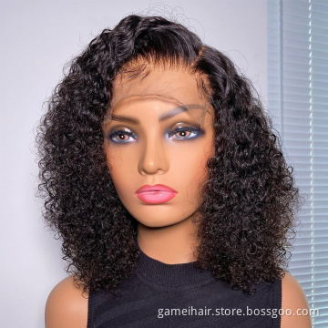 Wholesale Cheap Lace Front Wig Vendors Brazilian Virgin Hair Closure HD Transparent Lace Short Bob Human Hair Lace Front Wigs